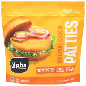 Alpha Foods Patties Original Chik'n 12/10 OZ [UNFI #02845592] [ebt]