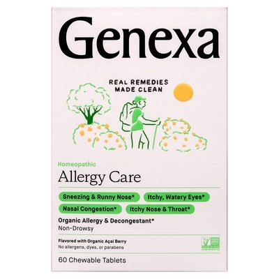 Genexa Allergy Care Homeopathic Organic Acai Berry Chewable Tablets 1/60 TAB [UNFI-CARLISLE #1960640]