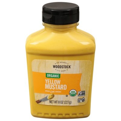 Woodstock Mustard Organic Yellow 12/8 OZ [UNFI #455154] [ebt]