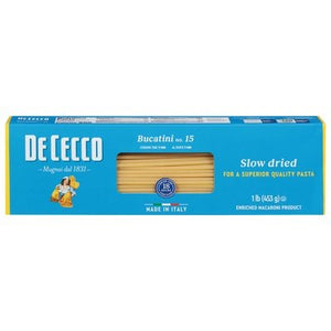 Dececco Bucatini No.15 Slow Dried 20/16 OZ [UNFI #359927] [ebt]