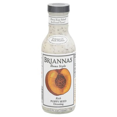 Briannas Dressing Poppy Seed Rich Home Style 6/12 OZ [UNFI #0411405] [ebt]