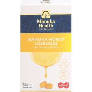 Manuka Health Lozenges Manuka Honey Lemon MGO 400+ 1/15 CT [UNFI-CARLISLE #2480218]