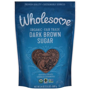 Wholesome Sugar Organic Dark Brown 6/24 OZ [UNFI #571653] [ebt]