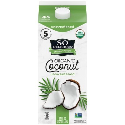 So Delicious Dairy Free Organic Unsweetened Coconutmilk 6/64 OZ [UNFI #865568] [ebt]