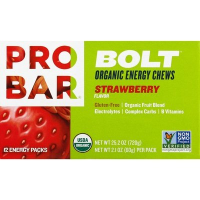 Probar Pro Bar Bolt Energy Chews Straw  12/2.1 OZ [UNFI-CARLISLE #1232164] [ebt]