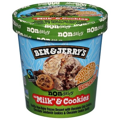 Ben & Jerrys Frozen Dessert Non Dairy Milk & Cookies 8/PINT [UNFI #2551968] [ebt]