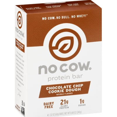 No Cow Protein Bar Chocolate Chip Cookie Dough 6/8.48 OZ [UNFI #03010600] [ebt]