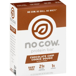 No Cow Protein Bar Chocolate Chip Cookie Dough 6/8.48 OZ [UNFI #03010600] [ebt]