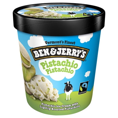 Ben & Jerrys Ice Cream Pistachio Pistachio 8/Pint [UNFI #357392] [ebt]
