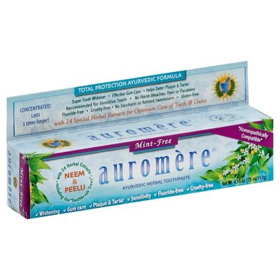 Auromere Toothpaste Ayurvedic Herbal Mint-Free 1/4.16 OZ [UNFI-CARLISLE #1105170]