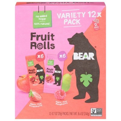 Bear Fruit Rolls Variety Pack 5/8.4 OZ [UNFI #2867919] [ebt]