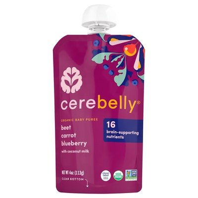 Cerebelly Baby Puree Organic Beet Carrot Blueberry With Coconut Milk 6/4 OZ [UNFI-CARLISLE #2786648] [ebt]