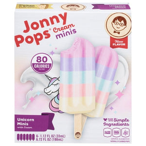 Jonny Pops Ice Pops Unicorn Cream Minis 6/6.72 OZ [UNFI #03148541] [ebt]
