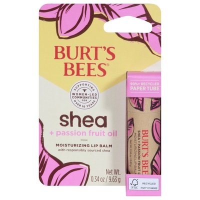 Burts Bees Lip Balm Shea + Passion Fruit Oil Moisturizing 6/.34 OZ [UNFI-CARLISLE #2970374]