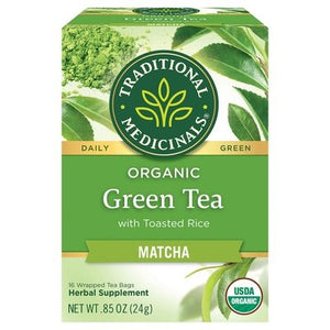 Traditional Medicinals Herbal Supplement Green Tea Organic Matcha Bags 6/16 BAG [UNFI #2243772] [ebt]