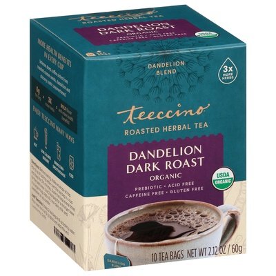 Teeccino Herbal Tea Dandelion Dark Roast Bags 6/10 BAG [UNFI #1251008] [ebt]