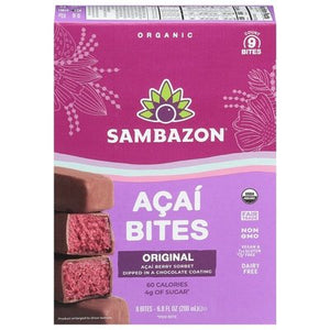 Sambazon Acai Bites Organic Original 6/6.8 OZ [UNFI #2998680] [ebt]