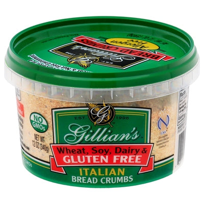 Gillians Foods Bread Crumbs Gluten Free Italian 12/12 OZ [UNFI #0826610] [ebt]