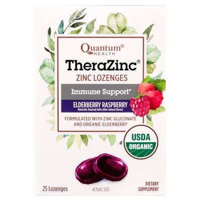 Quantum Health Zinc Lozenges Elderberry Raspberry 1/25 CT [UNFI-CARLISLE #2982502]