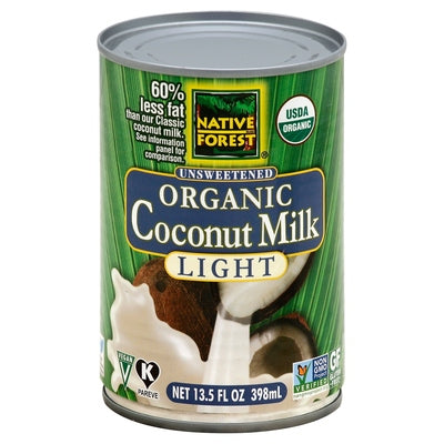 Native Forest Coconut Milk Organic Light Unsweetened 12/13.5OZ [UNFI #0177139] [ebt]