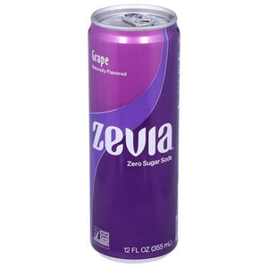 Zevia Soda Zero Sugar Grape 12/12 OZ [UNFI #2819290] [ebt] D