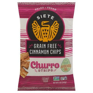 Siete Churro Strips Grain Free Cinnamon Chips 12/5 OZ [UNFI #2666303] [ebt]