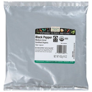 Frontier Nat Prod Co-Op Black Pepper Medium Grind 1LB [UNFI-CARLISLE #172783] [ebt]