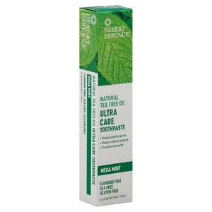 Desert Essence Toothpaste Ultra Care Natural Tea Tree Oil Mega Mint 1/6.25 OZ [UNFI-CARLISLE #1246552]
