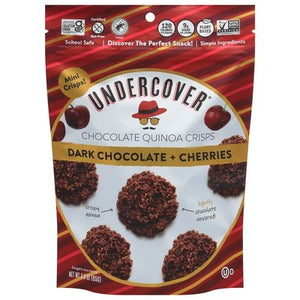 Undercover Chocolate Chocolate Quinoa Crisps Dark Chocolate + Cherries Mini 12/3 OZ [UNFI #3018645] [ebt]