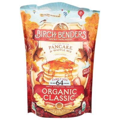 Birch Benders Pancake & Waffle Mix Organic Classic Family Size 6/40 OZ [UNFI #2731560] [ebt]