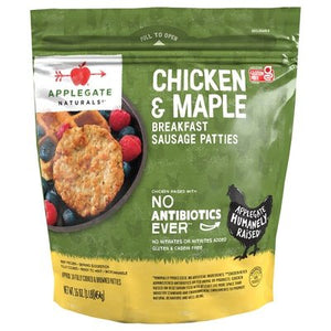Applegate Farms Sausage Patties Chicken & Maple Breakfast 6/16 OZ [UNFI #2920916] [ebt]