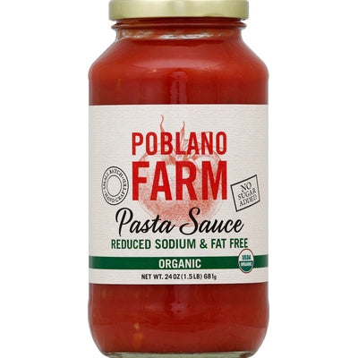 Poblano Farm Pasta Sauce Organic Reduced Sodium & Fat Free 12/24 OZ [UNFI #01150341] [ebt]