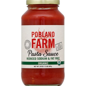 Poblano Farm Pasta Sauce Organic Reduced Sodium & Fat Free 12/24 OZ [UNFI #01150341] [ebt]