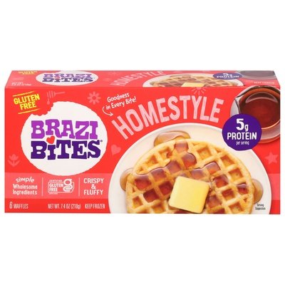 Brazi Bites Waffles Homestyle 8/7.4 OZ [UNFI #3031234] [ebt]