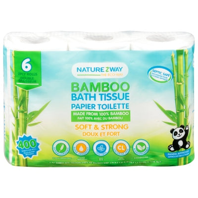 Naturezway Bath Tissue Bamboo Soft & Strong 2 Ply 8/1 CT [UNFI #1988492]