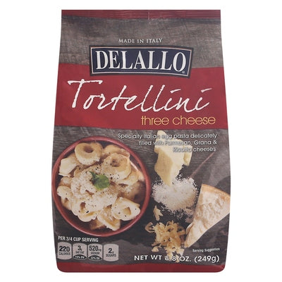 Delallo Tortellini Three Cheese 12/8.8 OZ [UNFI #01582980] [ebt]