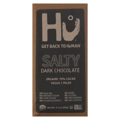 Hu Dark Chocolate Organic Salty 70% Cacao 12/2.1 OZ [UNFI-CARLISLE #2739530] [ebt]
