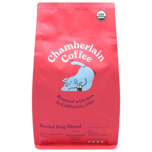 Chamberlain Coffee Coffee Social Dog Blend 100% Arabica Ground 6/10 OZ [UNFI #03166436] [ebt]