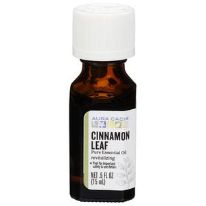 Aura Cacia Pure Essential Oil Revitalizing Cinnamon Leaf 1/.5 OZ [UNFI-CARLISLE #714188]