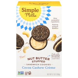 Simple Mills Sandwich Cookies Cocoa Cashew Creme 8/6.7 OZ [UNFI #2842490] [ebt]