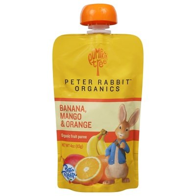 Peter Rabbit Organics Fruit Puree Organic Banana Mango & Orange 10/4 OZ [UNFI #566836] [ebt]