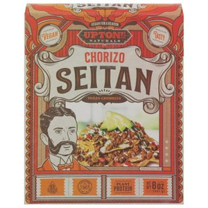 Uptons Naturals Seitan Vegan Crumbles Chorizo 6/8 OZ [UNFI #1803063] [ebt]