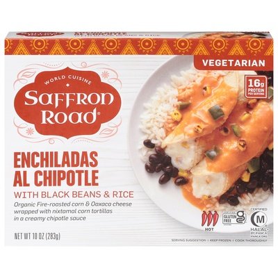 Saffron Road Enchiladas Al Chipotle Hot 8/10 OZ [UNFI #1649052] [ebt]