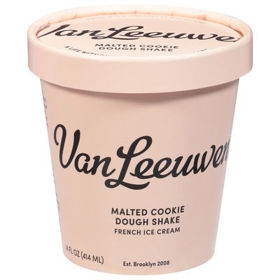 Van Leeuwen Ice Cream French Ice Cream Malted Cookie Dough Shake 8/14 OZ [UNFI #2436798] [ebt]