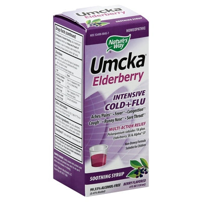 Natures Way Intensive Cold + Flu Soothing Syrup Berry Flavored 1/4 OZ [UNFI-CARLISLE #2039857]