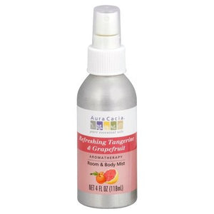 Aura Cacia Aromatherapy Mist Room & Body Refreshing Tangerine & Grapefruit 1/4 OZ [UNFI-CARLISLE #455493]