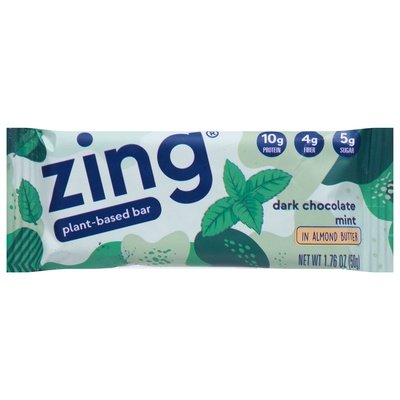 Zing Bar Bar Plant-Based Dark Chocolate Mint 12/1.76 OZ [UNFI-CARLISLE #1273713] [ebt]