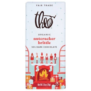 Theo Chocolate Dark Chocolate 55% Nutcracker Brittle 12/2.8 OZ [UNFI-CARLISLE #2851434] [ebt]