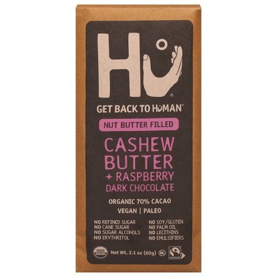 Hu Dark Chocolate Organic Cashew Butter + Raspberry 70% Cacao 12/2.1 OZ [UNFI-CARLISLE #2739647] [ebt]