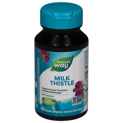 Natures Way Milk Thistle Vegan Capsules 1/60 CAP [UNFI-CARLISLE #591727] [ebt]